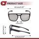 thumbnail image 4 of 1 juego de gafas de montar para motocicleta anti-reflejo Tri-Acetato de Celulosa TR gafas de sol de ciclismo lente gris claro marco negro gris, 4 of 6