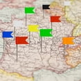 thumbnail image 3 of 100Pcs 5 Colors Map Flag Push Tacks for School Home Office, 3 of 8