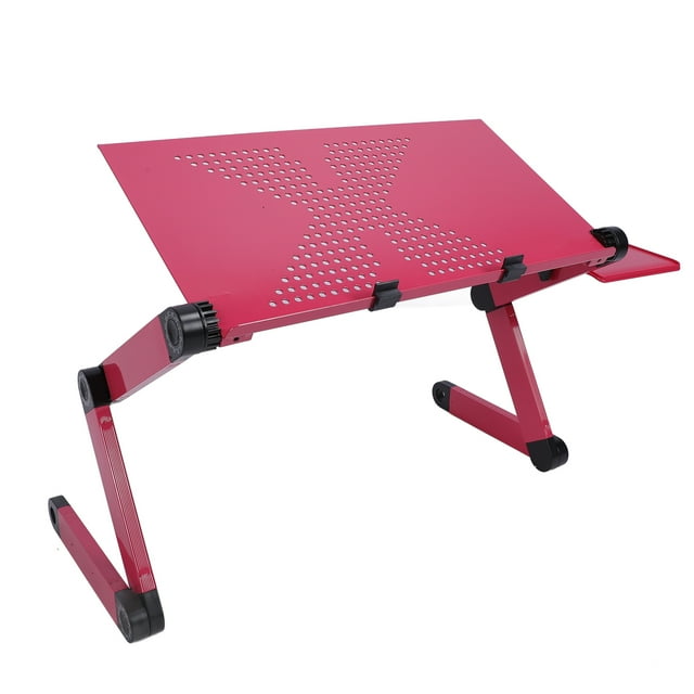 Support d'Ordinateur Portable Réglable pour Bureau, Support Ergonomique Pliable avec Base Rotative à 360°, Support Portable pour Ordinateur Portable Tablette