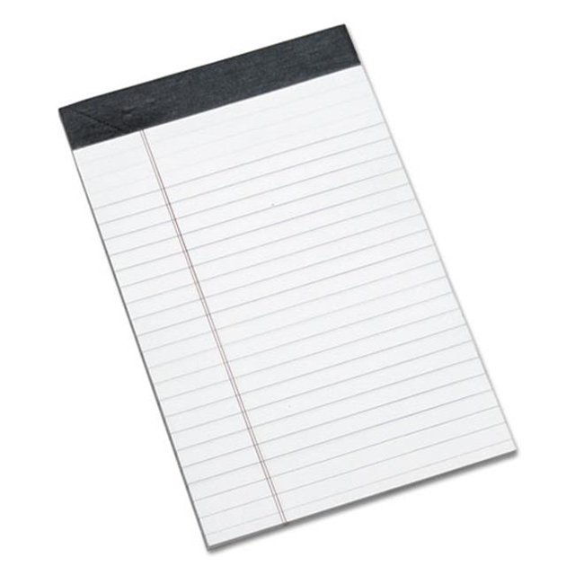 Ability One NSN4471355 5 x 8 in. 1 Dozen Perforated Legal Ruled Pad, White - 50 Sheets