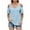 Sky Blue, variant on Women Fashion Tops Summer Frilly Tshirts Shirts Graphic Vintage 5X Red Shirts for Women