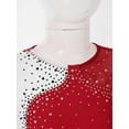 thumbnail image 4 of Riismen Kids Girls Figure Skating Dress Long Sleeves Ballet Dance Skirted Leotards Gymnastics Outfits Burgundy 10, 4 of 7