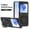 Black, variant on ELEHOLD Case for Samsung Galaxy Z Flip 7, Shockproof Magnetic Phone Case with 360° Ring Kickstand,Gray
