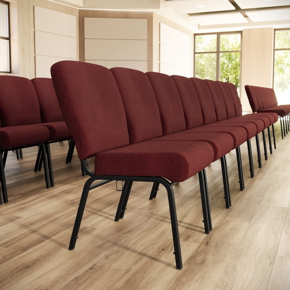 BizChair Signature Elite Maroon Church Chair - 20 in. Wide