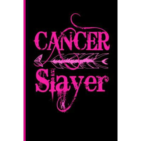 Cancer Slayer : Cancer Gifts For Women Breast Cancer Gifts To Write In For Best Mom to Beat Cancer Black Design Boho Arrow & Hot Pink Ribbon Love Notebook 6