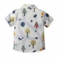 thumbnail image 4 of ZACPNCV Boy's Button Down Hawaiian Shirts Short Sleeve Cool Cartoon Print Dress Tops T-Shirt for Kids White 4-5 Years, 4 of 9