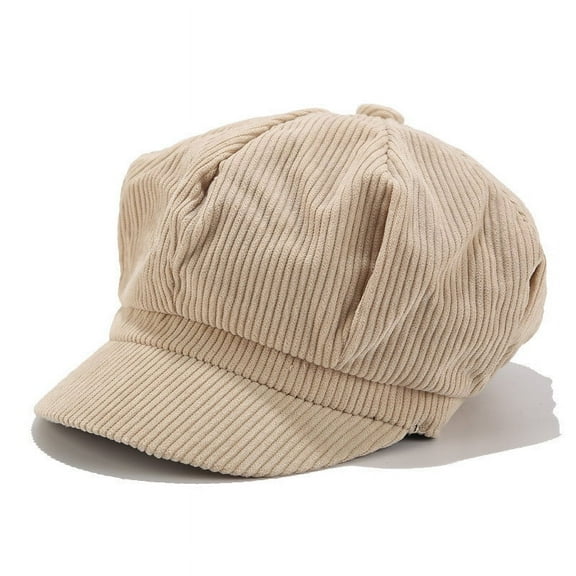 JJHGVB Beret Hats for Women Corduroy Hat Artist Hat Newsboy Hat Women's Newsboy Caps Mens Newsboy Cap Berets for Men Beige One Size