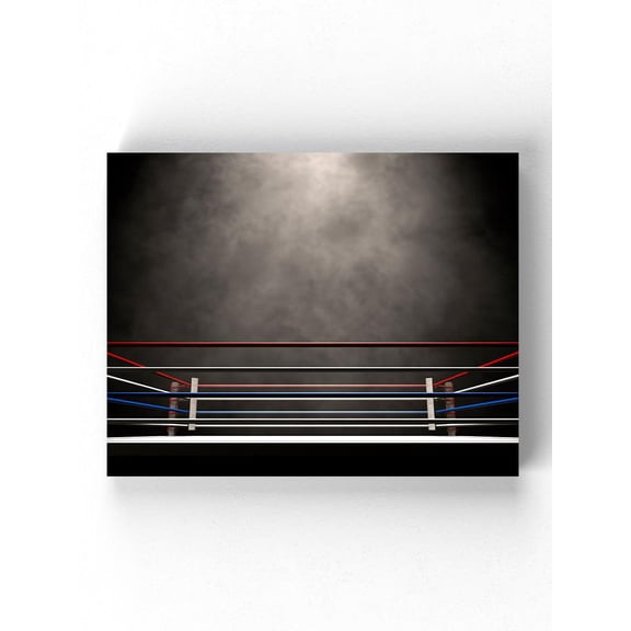 Boxing Ring In The Dark Wrapped Canvas -Image by Shutterstock,