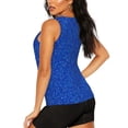 thumbnail image 3 of Daiia Blue Circles Mosaic Printed Womens Workout Tops for Women Quick-dry Tank Tops Mesh Yoga Shirts Athletic Running Tank Tops Sleeveless Gym Clothes-XX-Large, 3 of 7