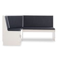 thumbnail image 3 of Riverbay Furniture Wood Kitchen Breakfast Corner Nook Dining Set in Charcoal, 3 of 20