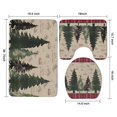 thumbnail image 3 of Red and Green Christmas Pattern Bathroom Rugs Sets 3 Piece,Toilet Cover Set,Absorbent Non Slip Bathroom Mats Sets with U-Shaped Contour Rug Toilet Rug Set, 3 of 5