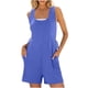 thumbnail image 1 of Sexy Rompers para las Mujeres de Verano sin Mangas Tanque Sudadera con Bolsillos Laterales, Cuello en V Color Sólido Romper Casual para Uso Diario Y de Fiesta, 1 of 6
