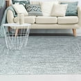thumbnail image 7 of Superior Two-Toned Braided Indoor/ Outdoor Area Rug, Lagoon Breeze/ White, 6' x 9', 7 of 7