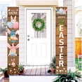 thumbnail image 5 of YoeXGDS Easter Party Supplies-Happy Easter Porch Sign Banner, 1Pair Happy Easter Front Door Hanging Welcome Banner for Spring Theme Easter Rabbit Door Decoration 12x71 Inches, 5 of 8