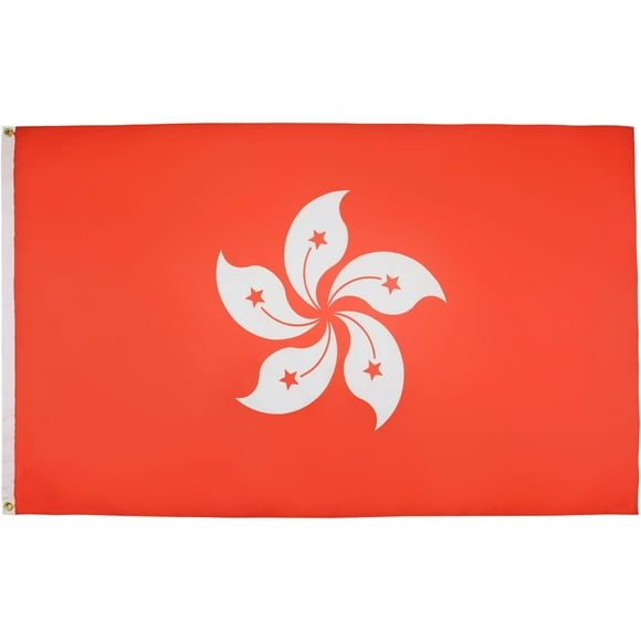 2024 Paris Olympics Hong Kong Flag - 3x5 Ft - 100D Polyester Hong Konger Banner With Two Metal Grommets - Fade Resistant - Vivid Colors - 3' x 5' Feet High quality