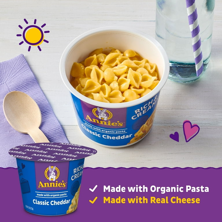 Annie's Microwavable Macaroni and Cheese Cups, Deluxe Rich and