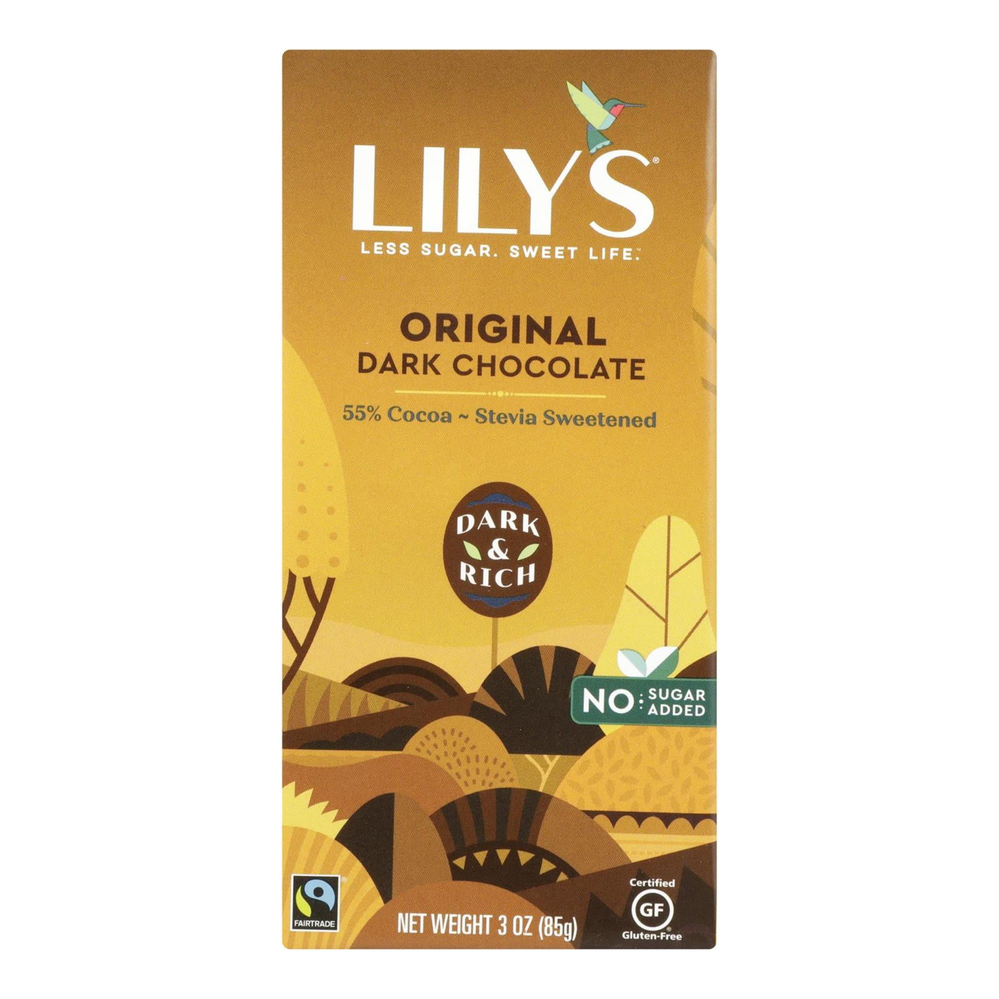 Lily's chocolate nutrition label
