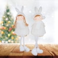thumbnail image 4 of Biplut Angel Doll Super Soft Adorable Appearance Dual Hanging Legs Fine Texture Rabbit Ear Design Decorative Cloth Lovely Xmas Angel Dolls Christmas Decoration Birthday Gift (Women), 4 of 13