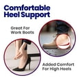 thumbnail image 5 of Heel Cups Plantar Fasciitis Inserts (3 Pairs) Silicone Heel Pads for Women or Men | Bone Spurs Heel Pain Relief | Gel Heel Protectors | Sore Feet Bruised Heel Treatment | Gel Shoe Insole (Small), 5 of 7