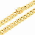 thumbnail image 5 of Nuragold 10k Real Yellow Gold Miami Cuban Link 11mm Chain Bracelet (7"-9") Italian Jewelry for Men, 5 of 11