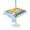 SkyBlue, variant on Outdoor Tablecloth with Umbrella Hole for Patio/Picnic/Party/Camping, Lemons Coastal Waterproof Table Cloth Rectangle Table Cover Washable, Summer Botanical Floral Blue Striped Farmhouse (60"x 102")