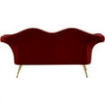 thumbnail image 3 of Meridian Furniture Lips Red Velvet Loveseat, 3 of 3