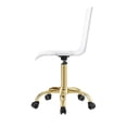 thumbnail image 3 of Briar Clear Acrylic Chair with Stainless Steel Gold Base and Casters (pack of 1), Gold, 3 of 7