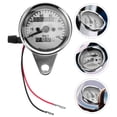 thumbnail image 4 of MOVTOTOP 1Pack Aluminum Plating Silver Round Retro Style Pointer Design Motorcycle Speedometer for Motorbike Modification, 4 of 8