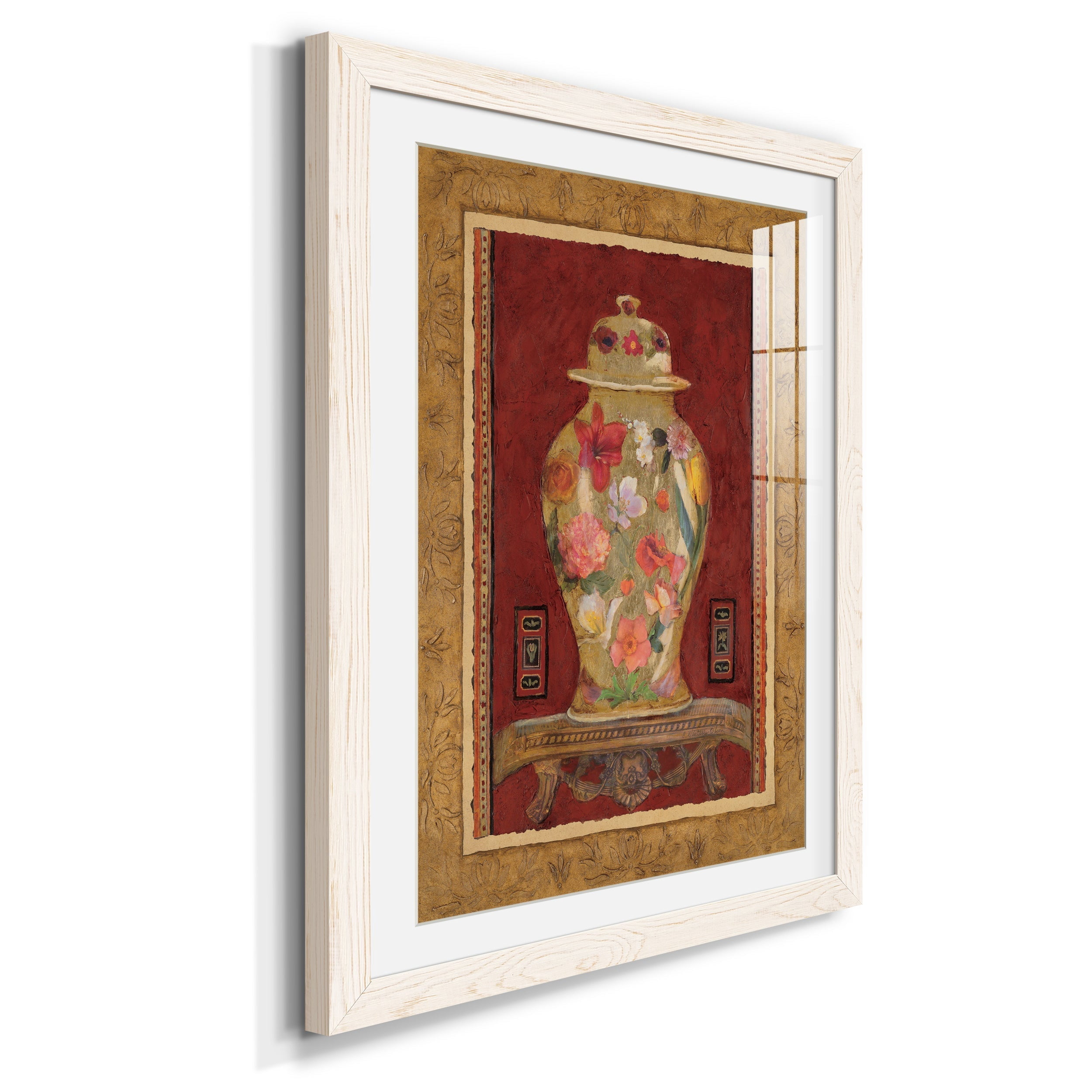 Romantic Urn I - Premium Framed Print - Distressed Barnwood Frame - Ready to Hang