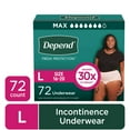 thumbnail image 3 of (2 pack) Depend Fresh Protection Incontinence Underwear for Women, Adult Diapers, L, 72 Count, 3 of 24