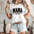 thumbnail image 5 of Coquette Leopard Mama T-Shirt, Retro Bow Varsity Tee for Trendy Moms, 5 of 6