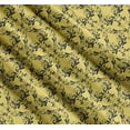 thumbnail image 3 of Soimoi Yellow Cotton Poplin Fabric Filigree Damask Print Fabric by the Yard 42 Inch Wide, 3 of 7