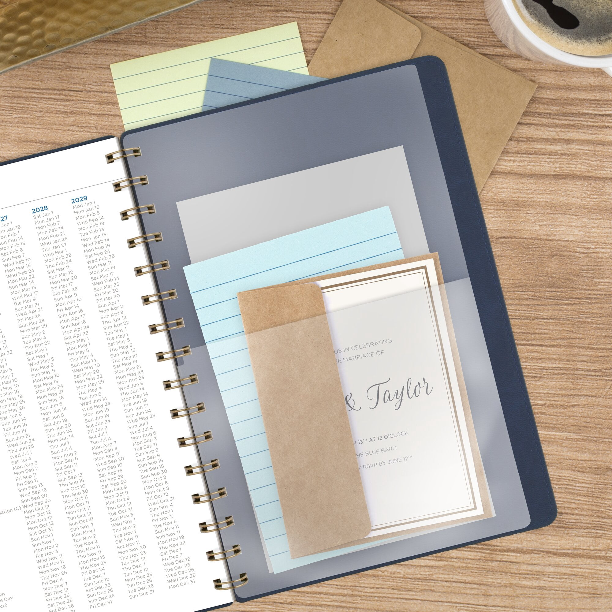 AT-A-GLANCE Signature Collection Academic 2026-2027 Weekly Monthly Planner Navy