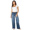 thumbnail image 4 of Celebrity Pink Women's and Women's Plus Baggy Wide Leg Jeans, Available in Regular, Short, Long Inseams, Sizes 1-24, 4 of 5