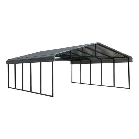 Arrow 20 x 24 x 7 ft Charcoal Carport