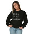 thumbnail image 4 of Make Good Choices Motivational Gym Unisex Plus Fleece Graphic Sweatshirt Brisco Brands 2X, 4 of 5