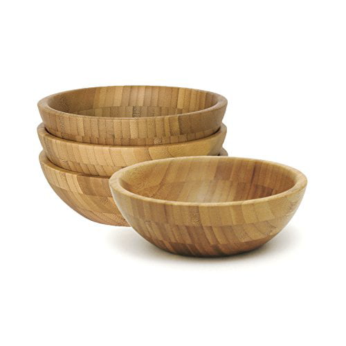 Lipper International Small Bamboo Bowls New Free Shipping Set of 4 