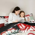 thumbnail image 5 of Manfei Cartoon Santa Claus Bedding Comforter Set for Child, Merry Christmas Twin Comforter Sets, Patchwork Plaid Reversible Bedding Set, Microfiber Bedroom Decor, 2 Pieces, 5 of 8