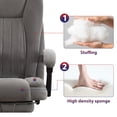 thumbnail image 5 of JONPONY Big and Tall Office Chair 500LBS Executive Office Chair Massage and Footrest Ergonomic Computer Desk Chair Reclining High Back Leather Office Chair Lumbar Back Support Swivel Rolling,Grey, 5 of 16
