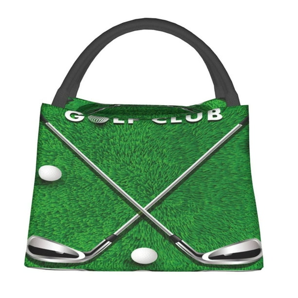 Fotbe Golf Sport Club Bolsa Térmica Portátil con Estampado, Bolsa de Entrega de Alimentos Aislada, Bolsa Reutilizable de Gran Capacidad para Comidas y Supermercado