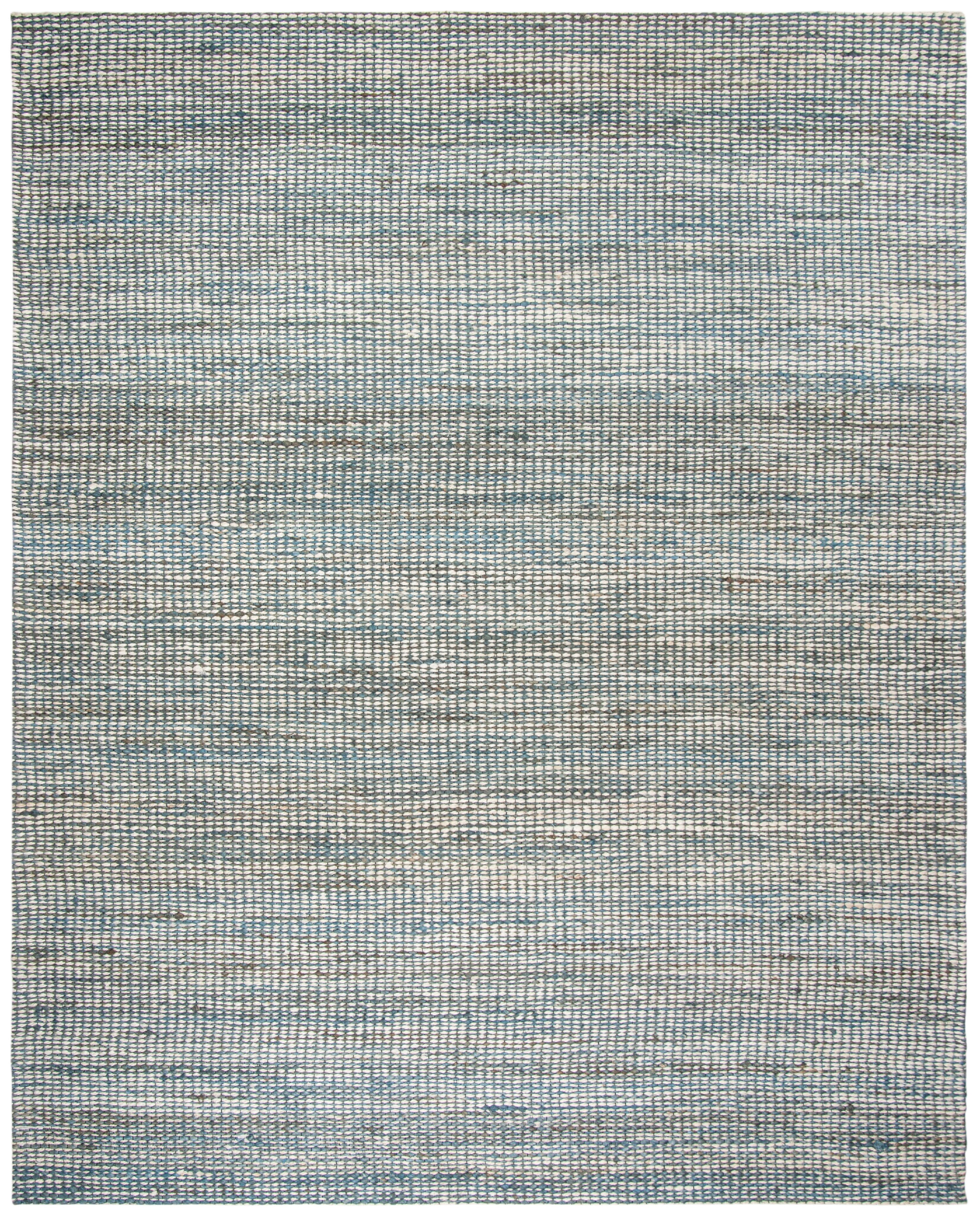 SAFAVIEH Marbella Christina Solid Area Rug, Blue/Ivory, 9' x 12'