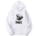 thumbnail image 1 of Chandail Imprimé Hip hop pug pour Hommes et Femmes (Blanc, 2TG), 1 of 10