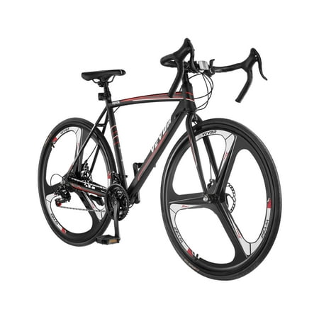 VEVOR Road Bike, 700C Wheels Racing Bike, SHIMANO 21 Speeds Drivetrain System City Commuter Road Bicycle, Urban Adult Sport Bike with Carbon Steel Frame, Drop Bar, Disc Brake, for Men and Women