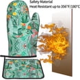 thumbnail image 5 of cixuoa Tropical Flora Print Kitchen 7.2"X11" Oven Mitts and Pot Holders Sets, Safe for Baking,Cooking, BBQ, 5 of 6