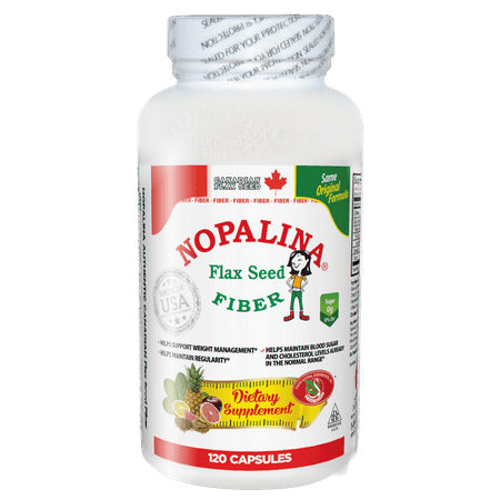 Nopalina Flax Seed Plus Fiber Capsules, 120 Ct (Best Time To Eat Flax Seeds For Weight Loss)