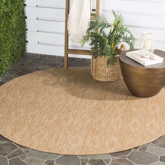 Safavieh Courtyard Teodor Geometric Indoor/Outdoor Area Rug, Natural, 4' x 4' Round