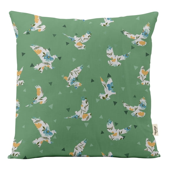Vargottam Luxury, Printed Mint Green4 CushionCoversDecorative PillowCoversSquareThrow Pillowcase -24x24Inches