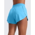 thumbnail image 2 of Shorts CRZ YOGA de Cintura Alta con Abertura y Forro de Malla Azul Talle L, 2 of 5