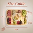 thumbnail image 5 of Cook With Color Rectangular Bamboo Cutting Board with Locking Lid, Dual-Function Charcuterie & Serving Board, 5 of 7