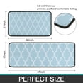 thumbnail image 7 of Light Blue Geometric Quatrefoil Pattern Kitchen Rugs Sets Of 2,Anti Fatigue Kitchen Mat Rugs Non Slip Washable,Decorative Kitchen Floor Mats for Kitchen,Sink,Laundry,17"X30"+17"X47", 7 of 7